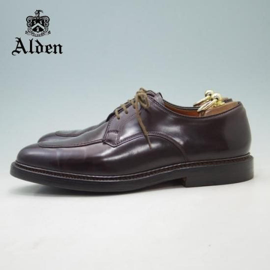 極美品★オールデン 8.5E【コードバン仕様★海外ショップ別注/Uチップ】7500/赤茶/メンズ/Alden★a039