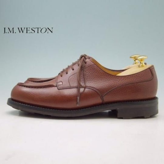 極美品★JM.ウェストン 6.5D【定価¥126,500-★ゴルフ/GOLF】641/31ラスト/Uチップ/グレインレザー/chesnut/茶/Weston/ウエストン★a230
