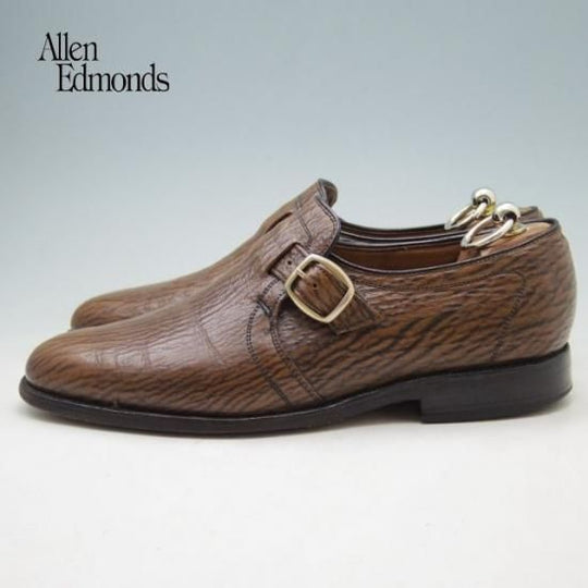 極上★(米)アレンエドモンズ 8D【貴重★モンクストラップ/Warton】茶/メンズ/ALLEN EDMONDS★a250