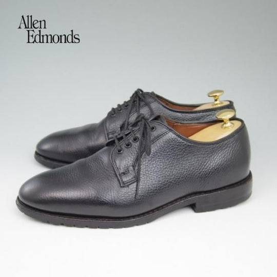 極美品★(米)アレンエドモンズ 7.5E【貴重★ブルックスブラザーズ別注/BROOKS BROTHERS】プレーントゥ/黒/メンズ/ALLEN EDMONDS★a553