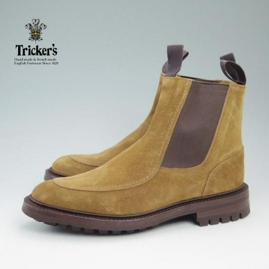 未使用★トリッカーズ SIZE 8【★サイドゴアブーツ/LEONARD/カントリー ブーツ/7123/スエード/コマンドソール】Tricker's★a803