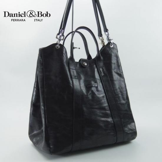 極上★ダニエル&ボブ【定価10.5万★クロドーロ/黒】ロディ/メンズ レザー トート バッグ/Daniel&Bob★N4735