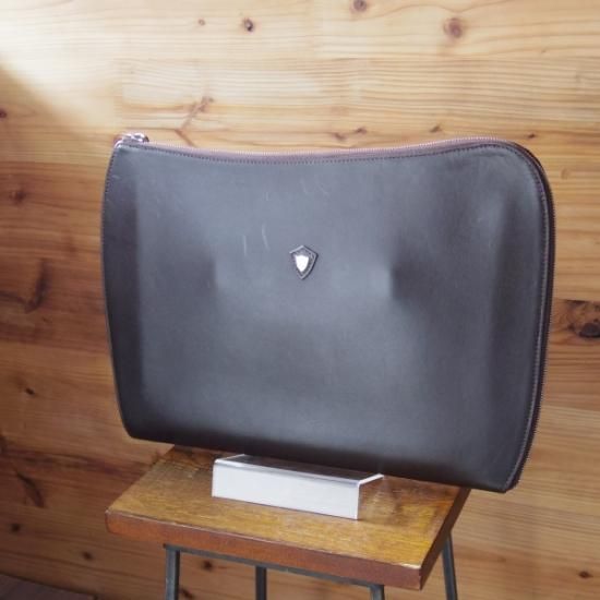 美品★(仏)シャンボールセリエ/CHAMBORD SELLIER【定価7.8万円★クラッチバッグ】レザー/濃茶/メンズ ビジネス バッグ★N4813