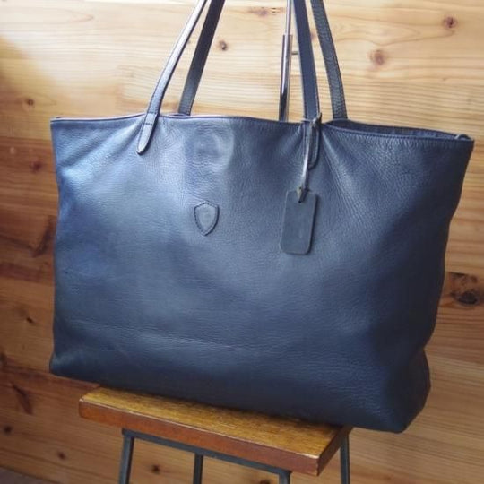 美品★フェリージ/Felisi【定価7.5万円★紺/トートバッグ/15-20】レザー トート バッグ/ユニセックス/メンズ&レディース/ビジネス★N4826