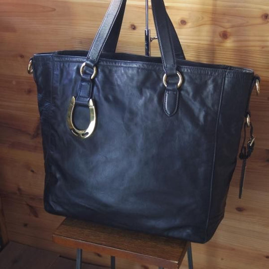 美品★ラルフローレン【★レザー トートバッグ】本革/ショルダー トート バッグ/ユニセックス/メンズ&レディース/RalphLauren★N4995