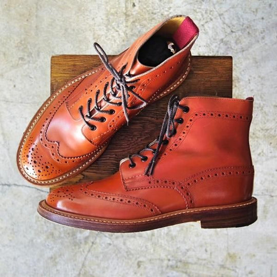 美品★トリッカーズ SIZE 8.5【★モカシンブラウン/M2508】MALTON/モールトン/カントリーブーツ/カーフ/Tricker's★b922