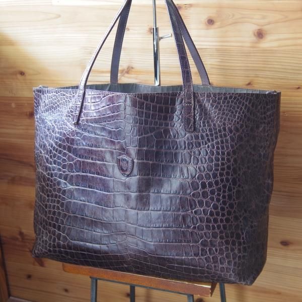 ★フェリージ/Felisi【定価7.5万円★トートバッグ/11-91】レザー クロコ型押し トート バッグ/メンズ&レディース/ビジネス★N5144