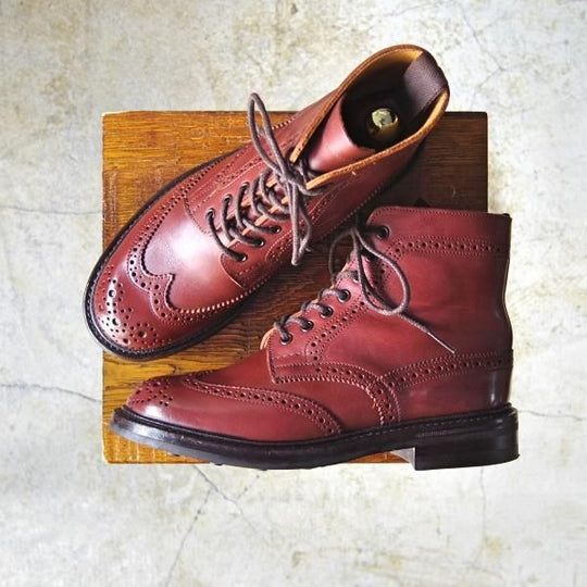 極美品★トリッカーズ(レディース) SIZE 5.5【★カントリーブーツ/L5180】ダイナイトソール/ブーツ/ウイングチップ/Tricker's★c617