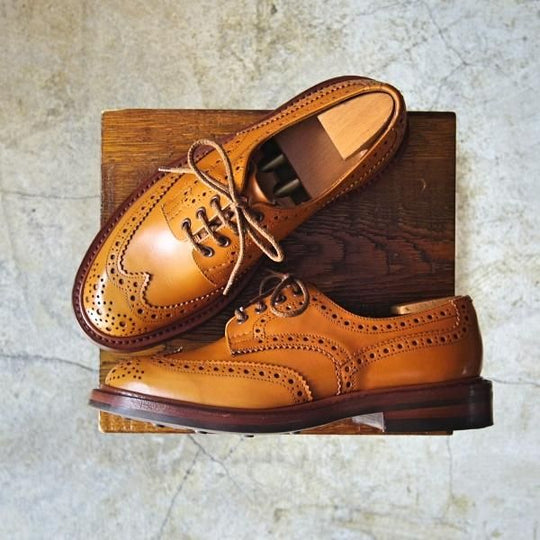極美品★トリッカーズ SIZE 6.5【★ダイナイトソール仕様/エイコンアンティーク】M5633/カントリー短靴/フルブローグ/Tricker's★c628