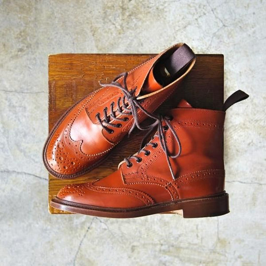 極美品★トリッカーズ(レディース) SIZE 4.5【★カントリーブーツ/L5180】モカシンブラウン/アニリンカーフ/Tricker's★c757