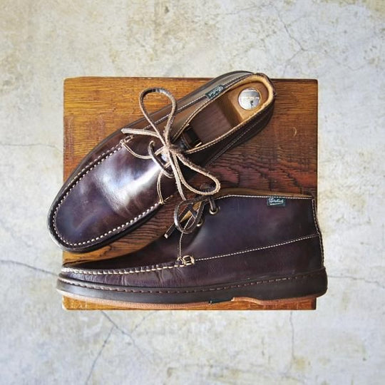 美品★パラブーツ SIZE 5.5【★チャッカブーツ/オイルドレザー】濃茶/モカシン/チャッカ/Uチップ/カーフ/メンズ/Paraboot★c920