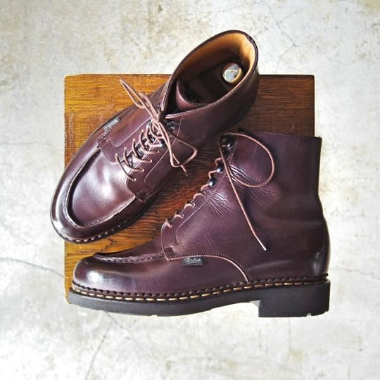 極美品★パラブーツ SIZE 5.5【貴重★ボーリュー/BEAULIEU/シャンボードのブーツ】カフェ/Uチップ/リスレザー/Paraboot★c921