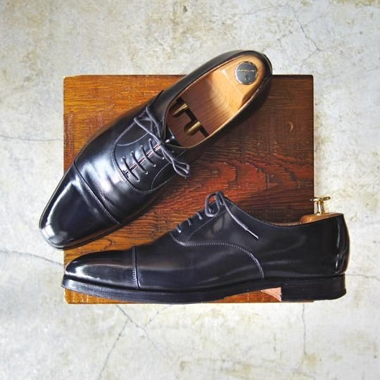 ★クロケット&ジョーンズ 6.5E【★バーニーズ ニューヨーク別注/BARNEYS NEWYORK】348ラスト/ストレートチップ/黒/Crockett&Jones★d011
