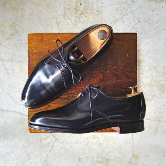 極美品★クロケット&ジョーンズ 6E【★(英)ポールスミス コレクション別注/Paul Smith】317ラスト/プレーントゥ/黒/Crockett&Jones★d012