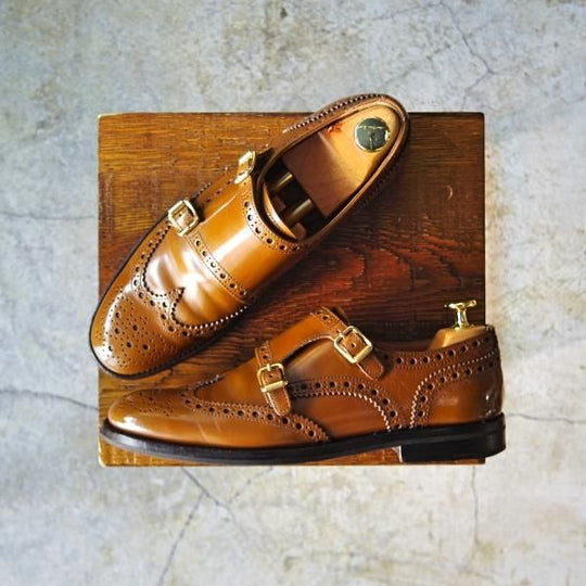 ★チャーチ(レディース) SIZE 37【★ダブルモンク/LANA R】ポリッシュドバインダーカーフ/サンダルウッド/Church's★d110
