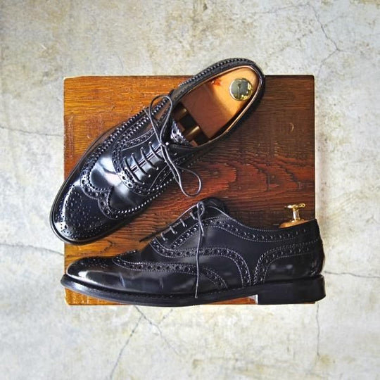 極上★チャーチ(レディース) SIZE 37.5【★バーウッド/BURWOOD W】ポリッシュドバインダーカーフ/黒/Church's★d214