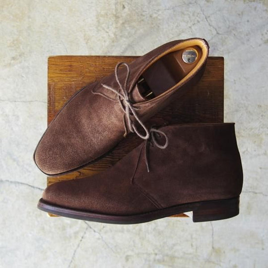 美品★クロケット&ジョーンズ 8E【ダイナイトソール★バーニーズNY別注/EVESHAM】チャッカブーツ/スエード/BARNEYS/Crockett&Jones★d220
