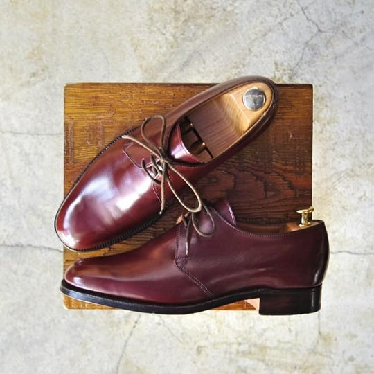 美品★クロケット&ジョーンズ 6.5E【★ポールスミス別注/Paul Smith】DARTMOUTH/プレーントゥ/Vフロント/カーフ/赤茶/Crockett&Jones★d273