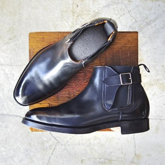 極上★ジョンロブ 8E【貴重★サイドゴアブーツ/8695ラスト】カーフ/黒/メンズ/JOHN LOBB★d287