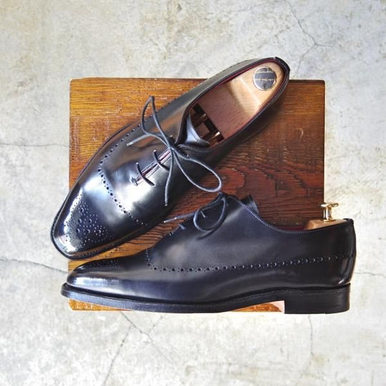 極美品★(英)チーニー 7.5F【★ポールスミス別注/Paul Smith】3888ラスト/ホールカット/黒/カーフ/メンズ/CHEANEY★d300