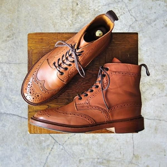 極上★トリッカーズ(レディース) SIZE 5【★シーシェイド/カントリーブーツ/5180】TAN C Shade/カーフ/茶/Tricker's★d325