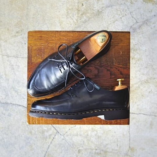 極上★パラブーツ(レディース) SIZE 3【貴重★Uチップ/VELEY】黒/NOIR/カーフ/グリフソール/Paraboot★d345
