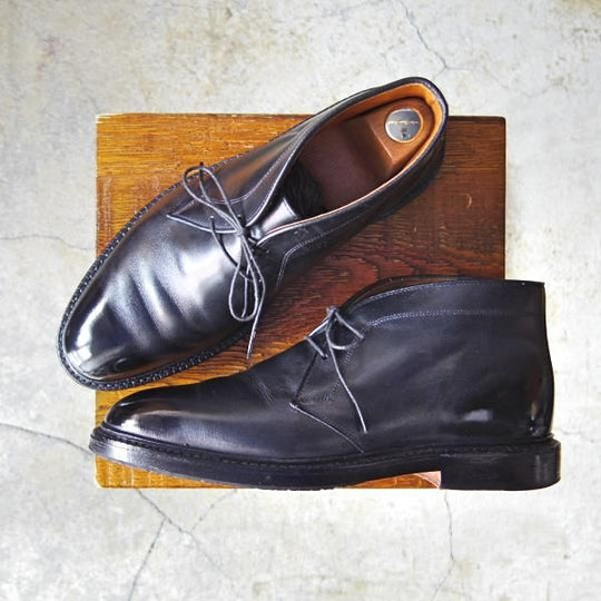 極美品★(米)アレンエドモンズ 7E【★(米)ラルフローレン別注/Ralph Lauren】チャッカブーツ/カーフ/黒/メンズ/ALLEN EDMONDS★e756