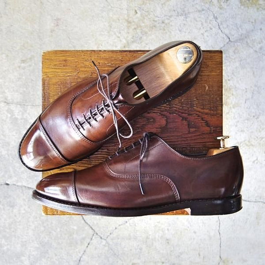 極上★(米)アレンエドモンズ 8.5E【貴重★ブルックスブラザーズ別注/BROOKS BROTHERS】ストレートチップ/カーフ/ALLEN EDMONDS★e840