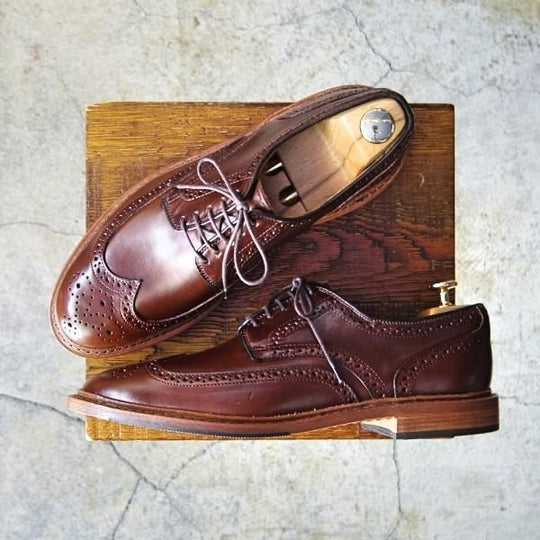 新品★(米)アレンエドモンズ 8D【貴重★フルブローグ/クロムエクセルレザー】Alumnus/ウイングチップ/茶/ホーウィン/ALLEN EDMONDS★f046