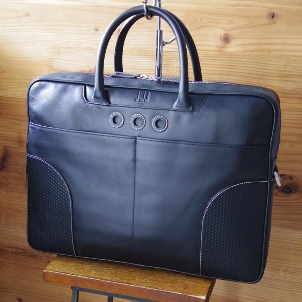 極美品★(英)ダンヒル/dunhill【定価10万円以上★Adv8/ブリーフケース】レザー/メンズ/ビジネス/バッグ/黒/革/鞄★N5626