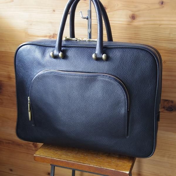 極美品★トフ&ロードストーン/TOFF&LOADSTONE【定価¥53,900-★ブリーフケース/TM0260】シュリンクレザー/ビジネス/バッグ/黒/革/鞄★N5635