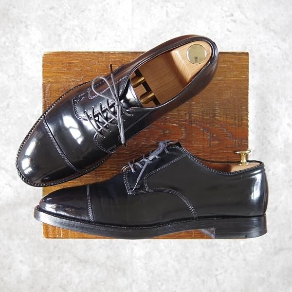 ★オールデン 7.5D【コードバン仕様★ブルックスブラザーズ別注/06607】ストレートチップ/黒/メンズ/BROOKS BROTHERS/Alden★g337