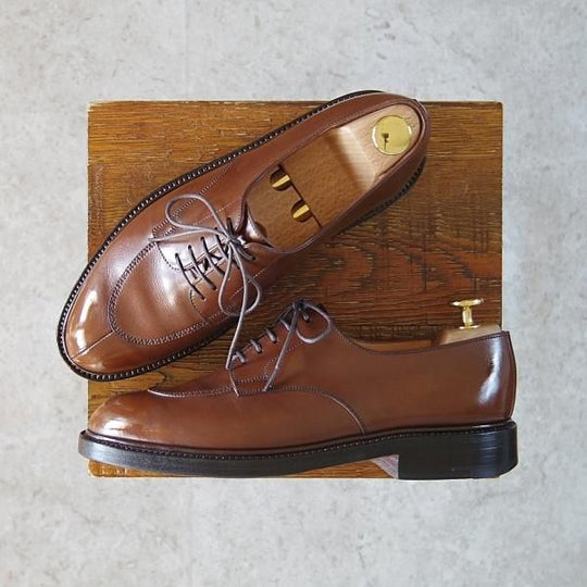 極上★J.M.ウェストン 5C【定価¥148,500-★スプリットトゥ・クラシックダービー/598】22ラスト/Uチップ/タン/Weston/ウエストン★g447
