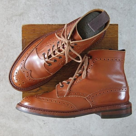 極上★トリッカーズ SIZE 8【現行定価¥96,200-★ダイナイトソール仕様/モールトン】M2508/マロンアンティーク/カントリーブーツ/Tricker's★g752