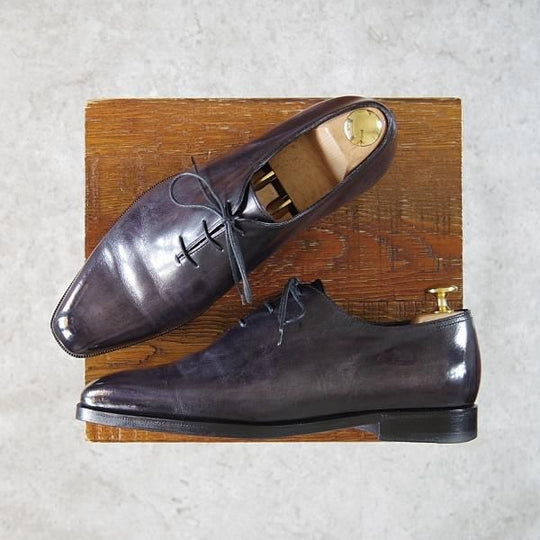 極美品★(仏)ベルルッティ SIZE 5【現行定価25万円以上★アレッサンドロ/ALESSANDRO】ヴェネチアレザー/ホールカット/黒/Berluti★g887