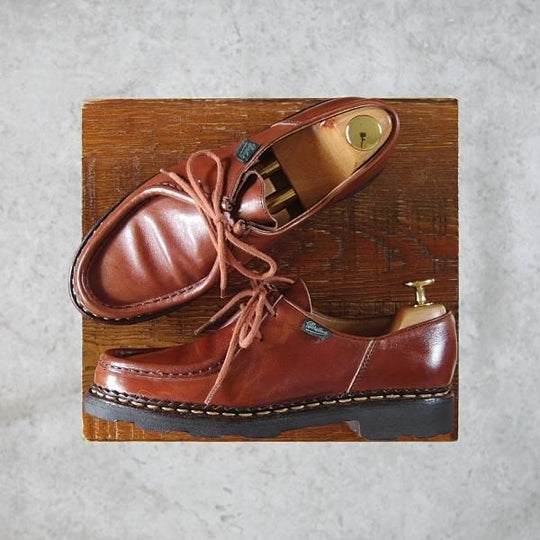 極上★パラブーツ(レディース) SIZE 3.5【定価¥69,300-★ミカエル/MICHAEL】チロリアンシューズ/リスレザー/MARRON/茶/Paraboot★h138