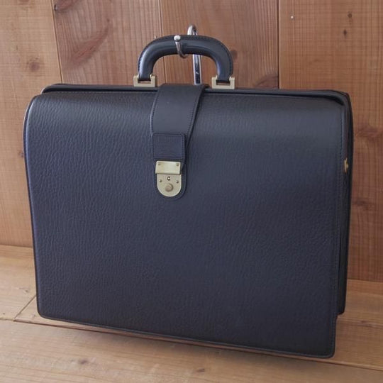 極上★(英)バーバリー/Burberry【貴重★ダレスバッグ/レザー】メンズ/ビジネス/バッグ/ブリーフケース/黒/革/鞄★N5753