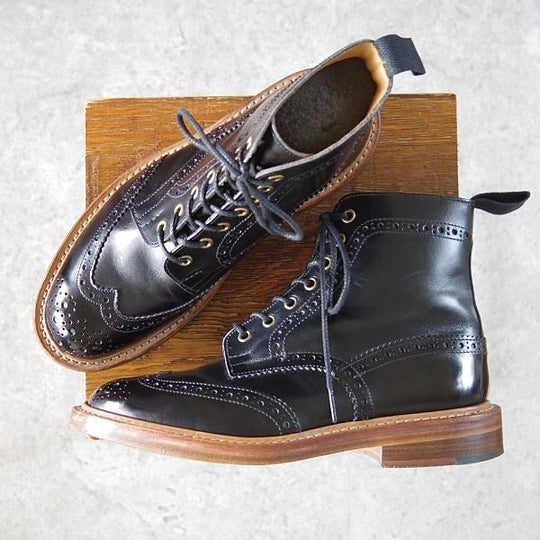 美品★トリッカーズ SIZE 6【モデル定価¥88,000-★(ハワイ)Leather Soul別注/ストウ/STOW】M5634/カントリーブーツ/黒/Tricker's★h480