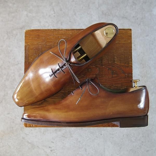 極美品★(仏)ベルルッティ SIZE 8【現行定価25万円以上★アレッサンドロ/ALESSANDRO】ヴェネチアレザー/ホールカット/茶/Berluti★i182