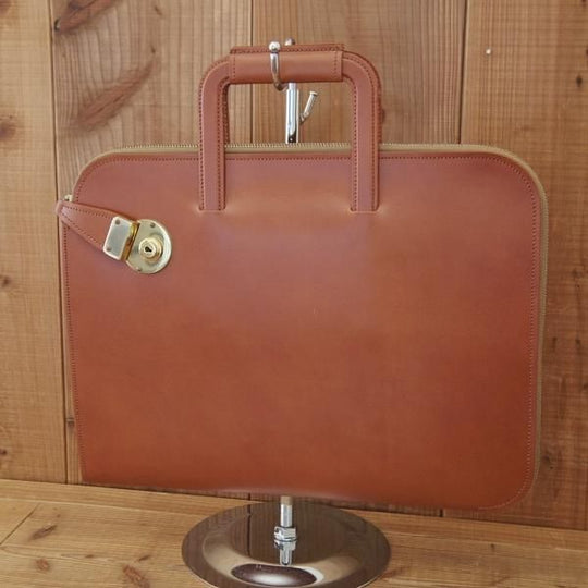 美品★(英)SIMPSON LONDON/シンプソン【定価¥126,500-★ブライドルレザー/ブリーフケース】バッグ/メンズ/ビジネス/茶/革/鞄★N5816