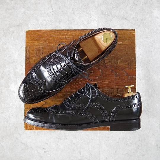 極上★チャーチ(レディース) SIZE 37【定価¥176,000-★バーウッド/BURWOOD WP】ポリッシュドバインダーカーフ/黒/Church's★i359
