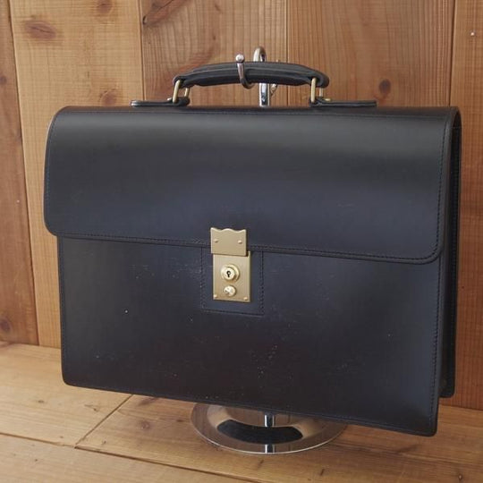 極美品★ポーター/PORTER【定価¥126,000-★ブライドルレザー仕様/CROWNシリーズ】ブリーフケース/黒/ビジネス/バッグ/革/鞄★N5828
