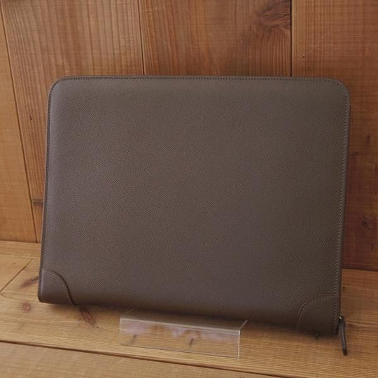 極美品★(仏)モラビト/MORABITO【定価7万円程度★レザー/クラッチバッグ】ユニセックス/メンズ&レディース/ビジネス/バッグ/濃茶/鞄★N5832