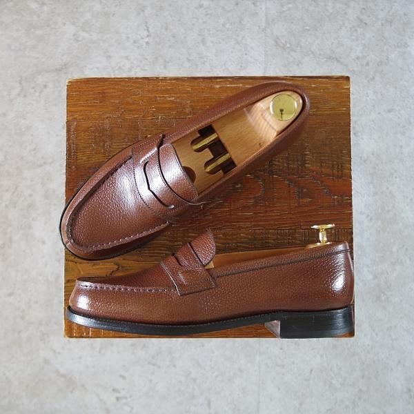 極上★J.M.ウェストン(レディース) 4B【現行定価¥126,500-★コインローファー/180】旧ロゴ/ヴィンテージ/茶/Weston/ウエストン(レディース)★i559