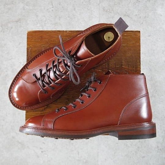 ほぼ試着程度★トリッカーズ SIZE 7【定価¥104,500-★ダイナイトソール仕様/モンキーブーツ】Ethan/マロンアンティーク/Tricker's★j122