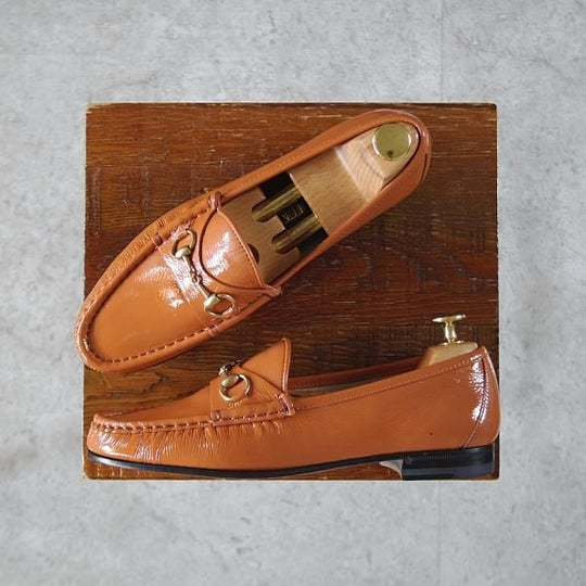 ほぼ未使用★(伊)GUCCI/グッチ(レディース) SIZE 37【貴重★1953コレクション/ホースビットローファー】スリッポンパテント★j935