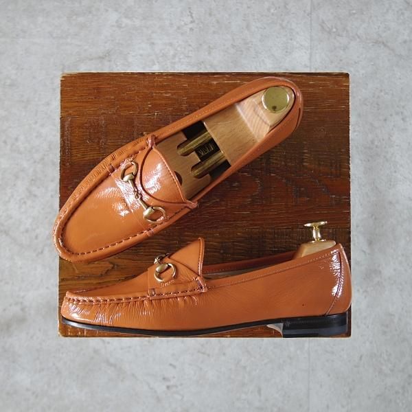 ほぼ未使用★(伊)GUCCI/グッチ(レディース) SIZE 37【貴重★1953コレクション/ホースビットローファー】スリッポンパテント★j935