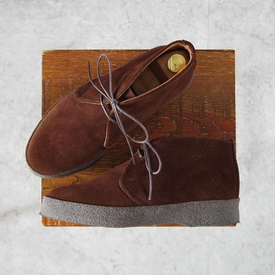 極美品★(英)SANDERS/サンダース(レディース) SIZE 5【定価¥52,800-★チャッカブーツ/マッドガード】1174PSS/スエード/濃茶★j952