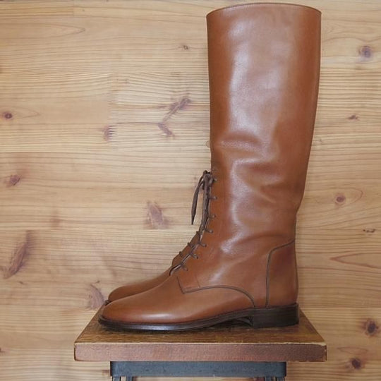 美品★(伊)タニノクリスチー(レディース) SIZE 35.5【定価10万円以上★ロングブーツ/茶】カーフ/メンズ/TANINO CRISCI★k051
