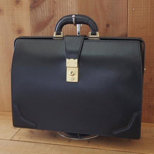 極上★大峽製鞄【現行定価20万円程度★ダレスバッグ/レザー】メンズ/ビジネス/バッグ/ブリーフケース/黒/革/鞄/オオバセイホウ★N5871